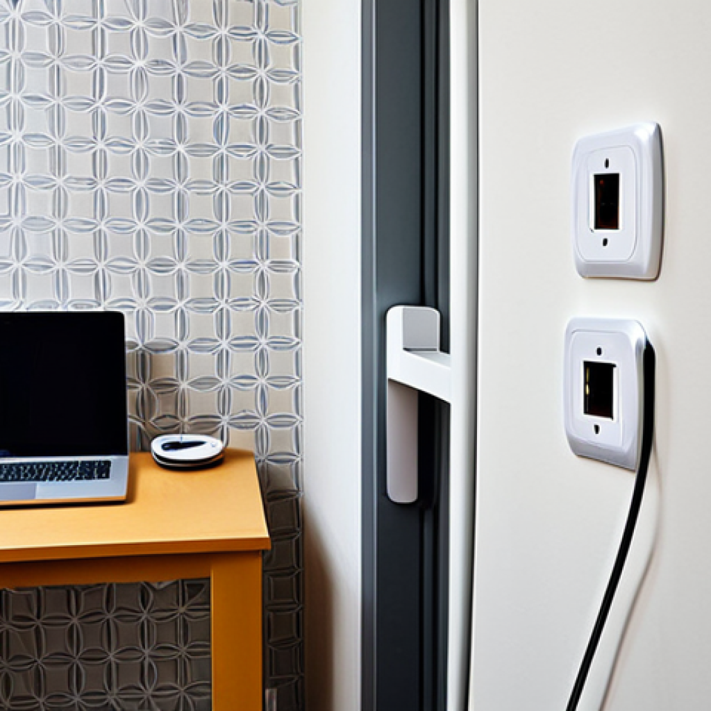 **

"A fully clothed traveler in appropriate attire using a universal adapter to plug a laptop into an Australian Type I wall socket, showcasing the voltage difference. Background: A bright, modern hotel room. Safe for work, professional, correct proportions, natural pose."

**
