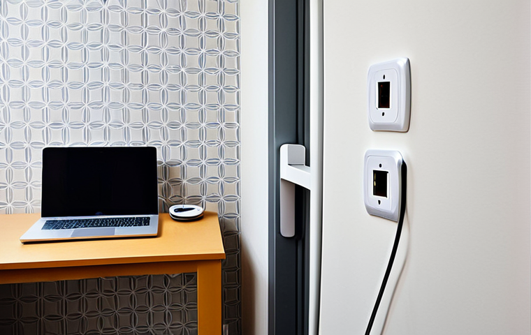 **
"A fully clothed traveler in appropriate attire using a universal adapter to plug a laptop into an Australian Type I wall socket, showcasing the voltage difference. Background: A bright, modern hotel room. Safe for work, professional, correct proportions, natural pose."
**